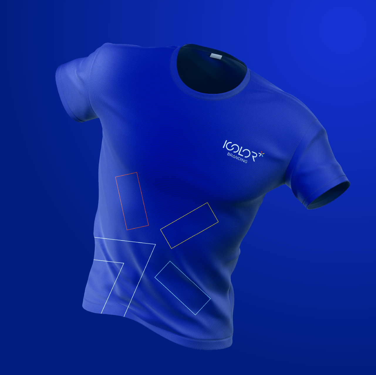 iColor brand mockup on a t-shirt